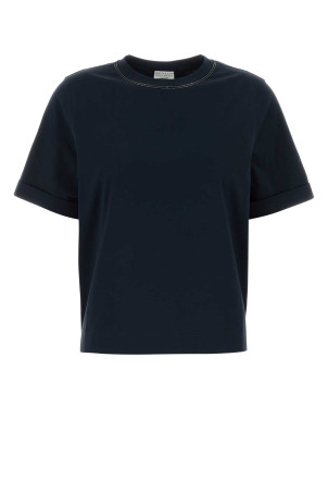 Dark blue cotton t-shirt BRUNELLO CUCINELLI (M0T81BZ100)