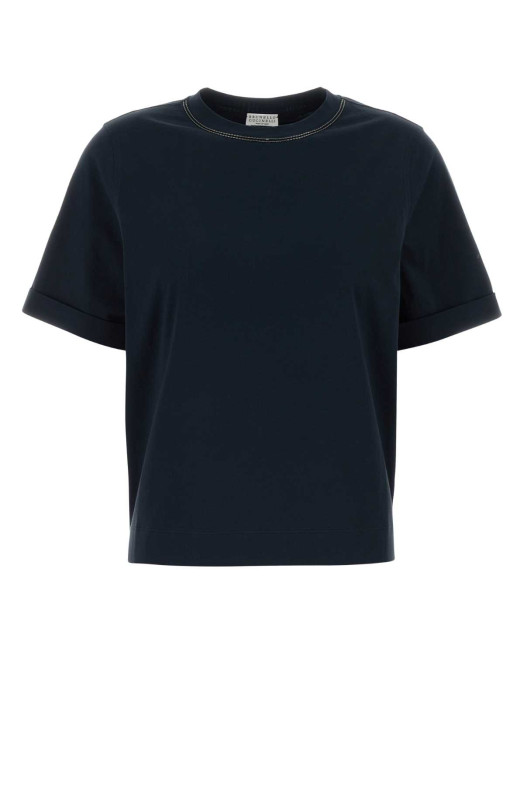 Dark blue cotton t-shirt BRUNELLO CUCINELLI (M0T81BZ100)
