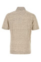 Melange beige linen blend polo shirt BRUNELLO CUCINELLI (M2L00315)