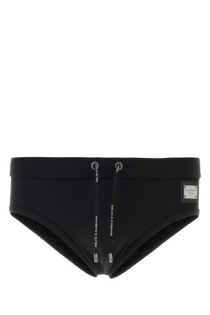 Black stretch nylon swimming brief Black DOLCE & GABBANA (M4A76JON0DL)