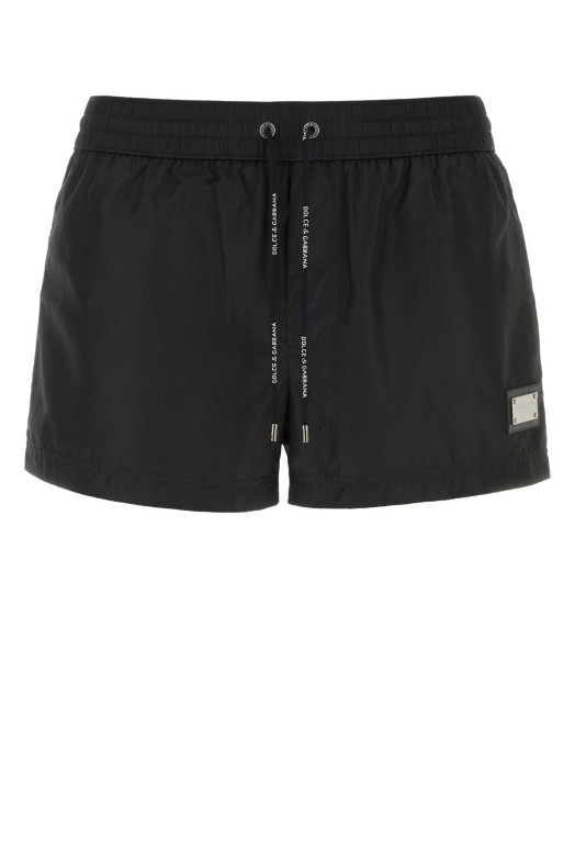 Black polyester swimming shorts Black DOLCE & GABBANA (M4E48TON0DK)