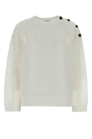 White crochet sweater BRUNELLO CUCINELLI (MDV762120)