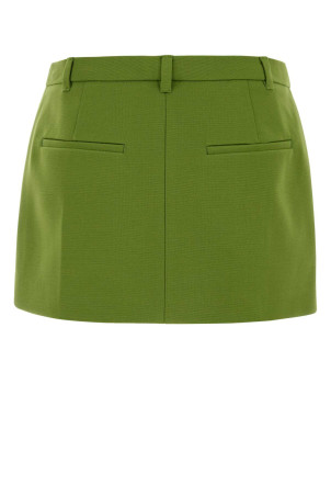 Green stretch jersey mini skirt MIU MIU (MG2573SOOO18FQ)