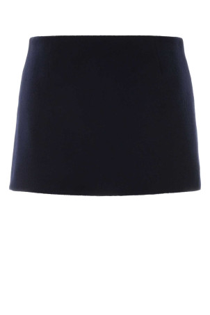 Midnight blue wool blend reversible mini skirt MIU MIU (MG2595SOOO181B)