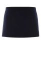 Midnight blue wool blend reversible mini skirt MIU MIU (MG2595SOOO181B)