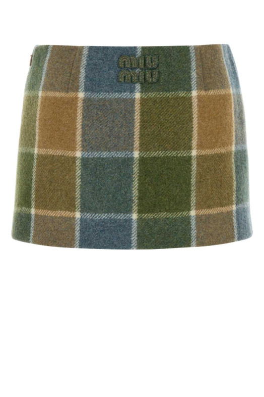 Embroidered wool mini skirt MIU MIU (MG2604SOOO1806)