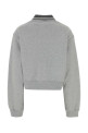 Melange grey cotton oversize sweatshirt MIU MIU (MJLA15SOOO18ZX)