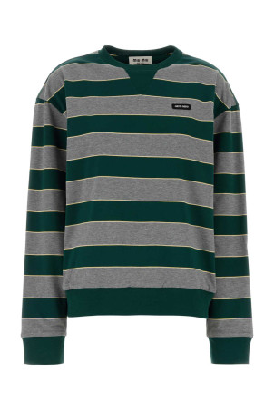 Embroidered cotton oversize t-shirt MIU MIU (MJLA39SOOO19DD)