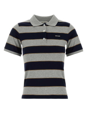Embroidered cotton polo shirt MIU MIU (MJN536SOOO14RT)