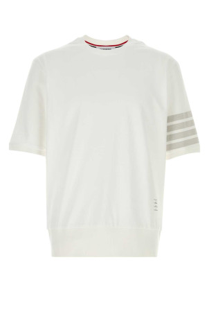 White cotton t-shirt White THOM BROWNE (MJS303AJ0253)