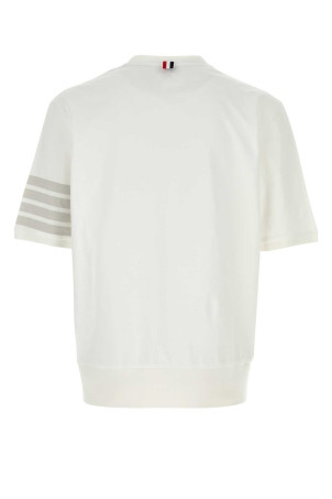 White cotton t-shirt White THOM BROWNE (MJS303AJ0253)