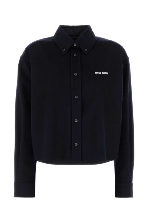 Navy blue wool blend shirt Blue MIU MIU (MK1659SOOO125Q)