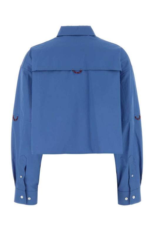 Cerulean poplin oversize shirt MIU MIU (MK2025SOOO10RG)