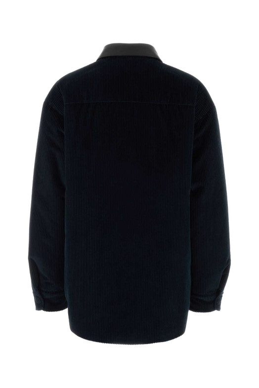 Midnight blue corduroy down jacket Blue MIU MIU (ML1322SOOO179R)