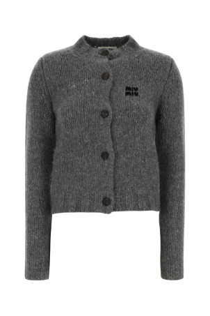 Grey cashmere cardigan MIU MIU (MMF00JSOOO18SQ)