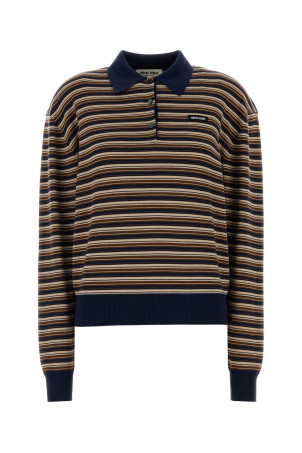 Embroidered wool polo shirt MIU MIU (MML03VSOOO1844)