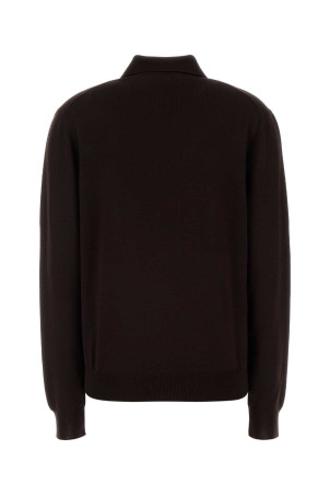 Chocolate wool polo shirt MIU MIU (MML934SOOO14RH)