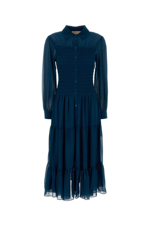 Blue georgette shirt dress MICHAEL BY MICHAEL KORS (MR682L77R3)