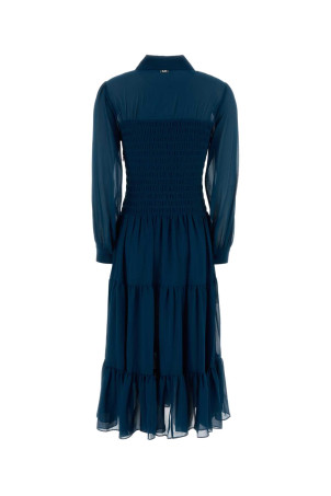 Blue georgette shirt dress MICHAEL BY MICHAEL KORS (MR682L77R3)
