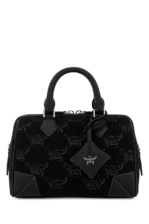 Black canvas Ella handbag Black and white MCM (MWBGSEA06)