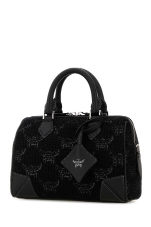Black canvas Ella handbag Black and white MCM (MWBGSEA06)