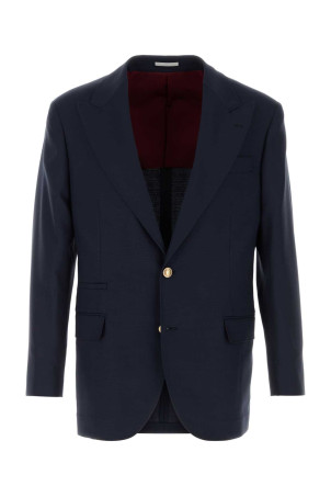 Navy blue wool blazer BRUNELLO CUCINELLI (MZ4008BFCG)