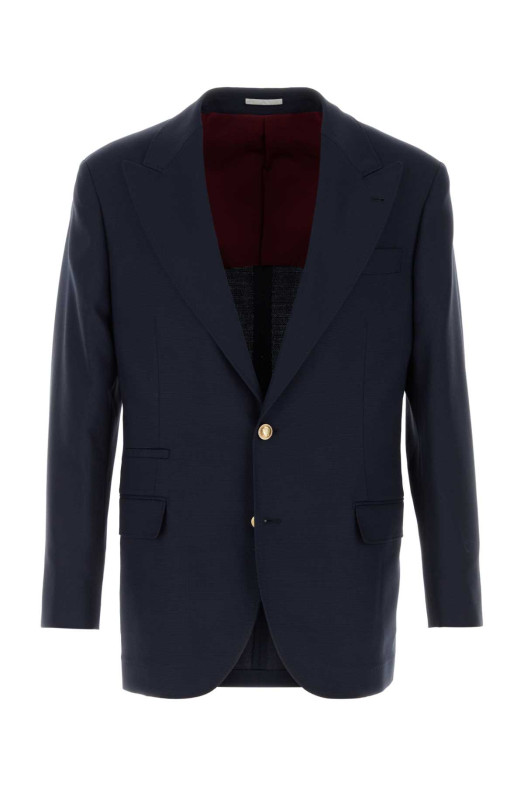Navy blue wool blazer BRUNELLO CUCINELLI (MZ4008BFCG)