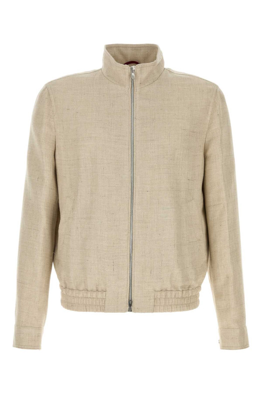 Beige silk blend jacket BRUNELLO CUCINELLI (MZ4036580)