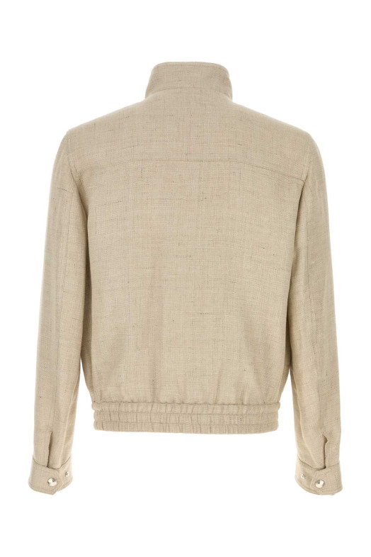 Beige silk blend jacket BRUNELLO CUCINELLI (MZ4036580)