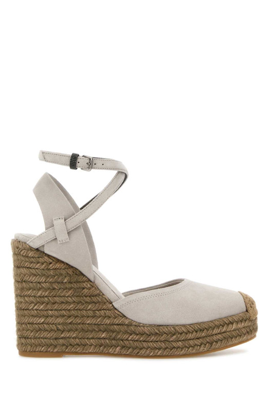 Light grey suede wedges BRUNELLO CUCINELLI (MZSFG3150)