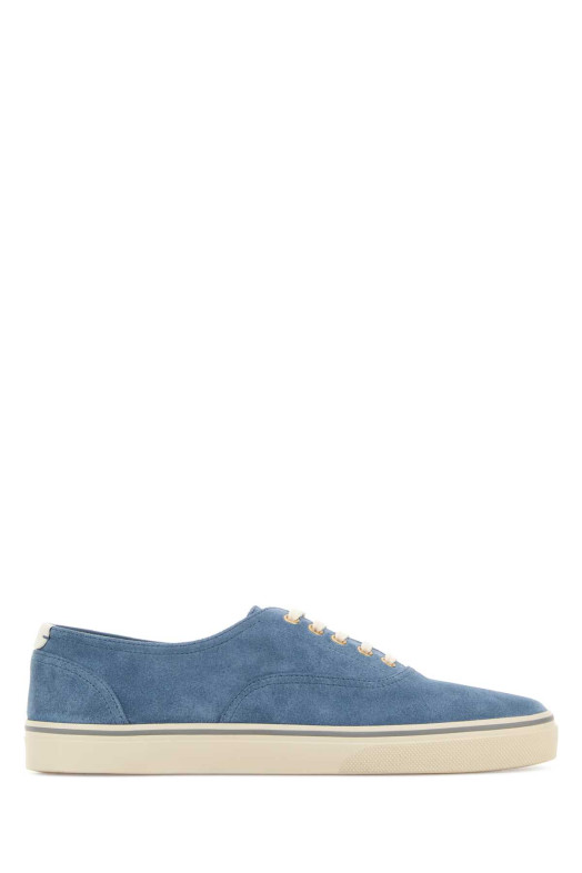 Cerulean blue suede sneakers BRUNELLO CUCINELLI (MZUPIGZ334)