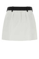 White poplin mini skirt Black PRADA (P185ZCSOOO18NO)