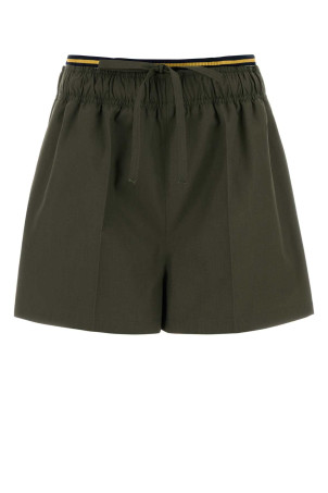 Army green poplin shorts PRADA (P202KCSOOO187P)