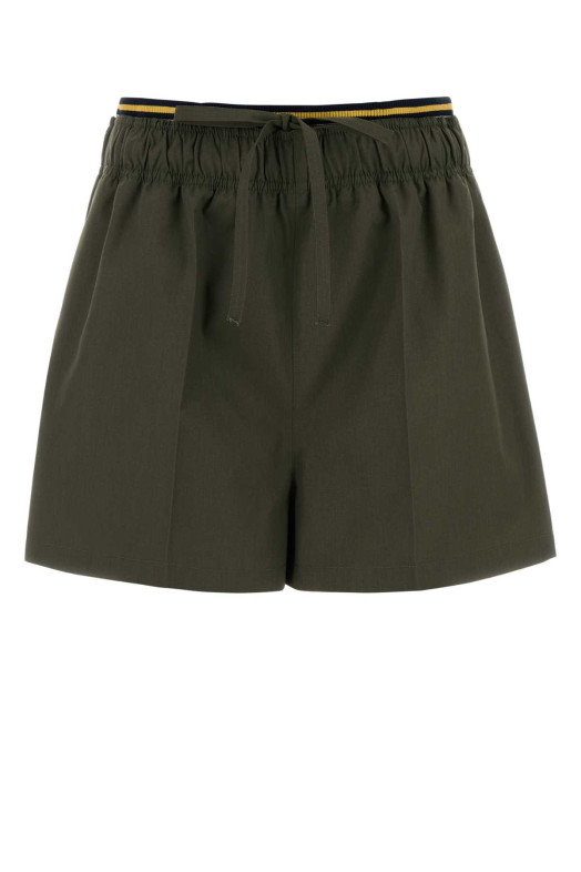 Army green poplin shorts PRADA (P202KCSOOO187P)