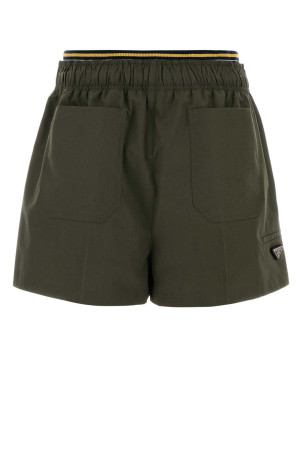 Army green poplin shorts PRADA (P202KCSOOO187P)