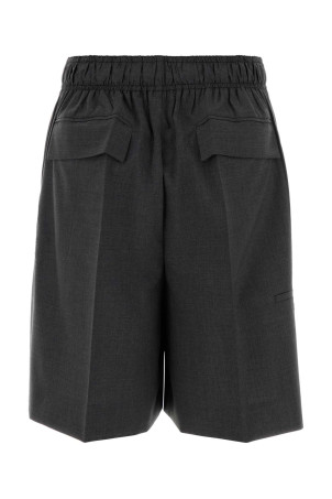 Charcoal wool shorts PRADA (P203KSOOO1XMY)