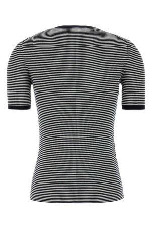 Embroidered silk t-shirt PRADA (P24T1FSWMO19BV)