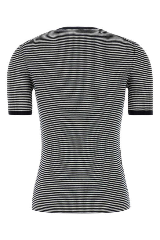 Embroidered silk t-shirt PRADA (P24T1FSWMO19BV)