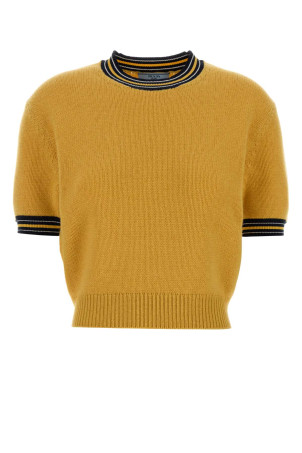 Yellow cashmere bled sweater PRADA (P24Z2ZSOOO19IJ)