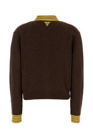 Brown cashmere blend cardigan PRADA (P25O18SOOO19IL)