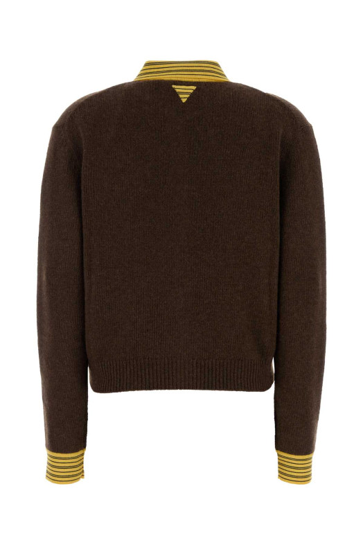 Brown cashmere blend cardigan PRADA (P25O18SOOO19IL)