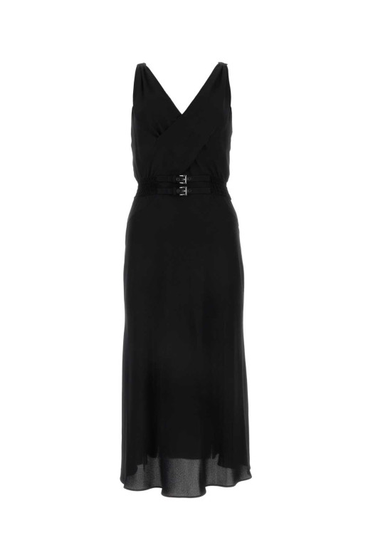 Black stretch viscose dress Black PRADA (P3N06RSOOO1ZY5)