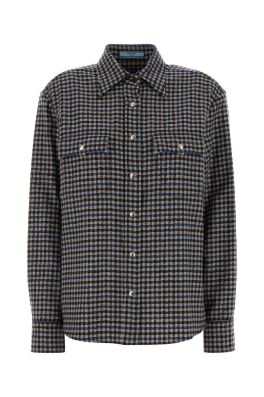 Embroidered wool shirt PRADA (P449HSOOO15R8)