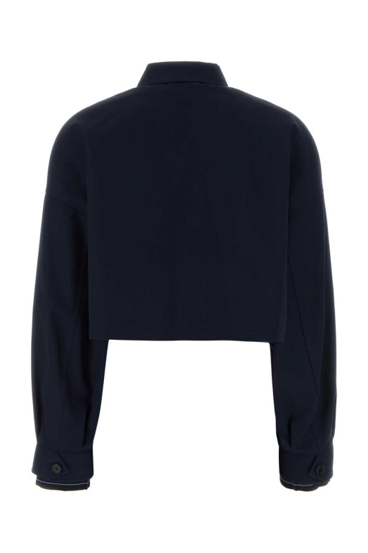 Dark blue poplin jacket Blue PRADA (P536OGSOOO187P)