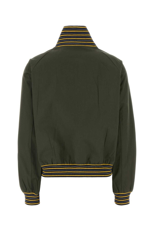 Army green poplin bomber jacket PRADA (P8032SOOO187P)