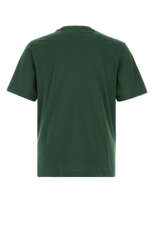 Bottle green cotton t-shirt MAISON KITSUNE (PM00107KJ7026)