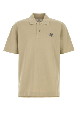 Khaki piquet polo shirt MAISON KITSUNE (PM00210KP0001)
