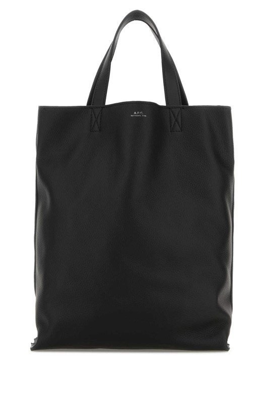 Black leather medium Maiko shopping bag Black A.P.C. (PXCBCM61659)