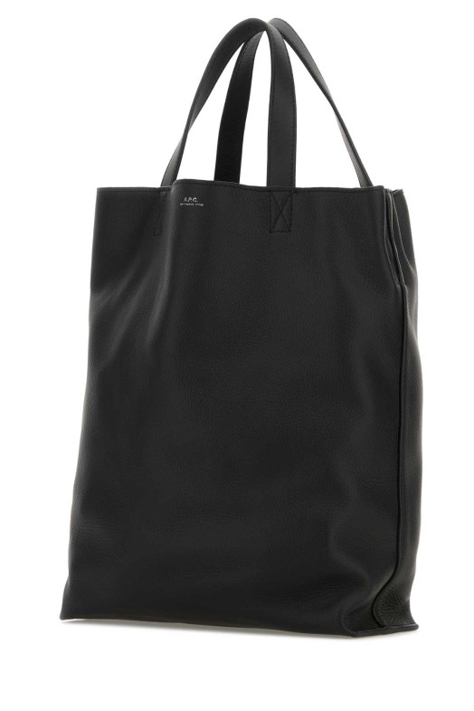 Black leather medium Maiko shopping bag Black A.P.C. (PXCBCM61659)