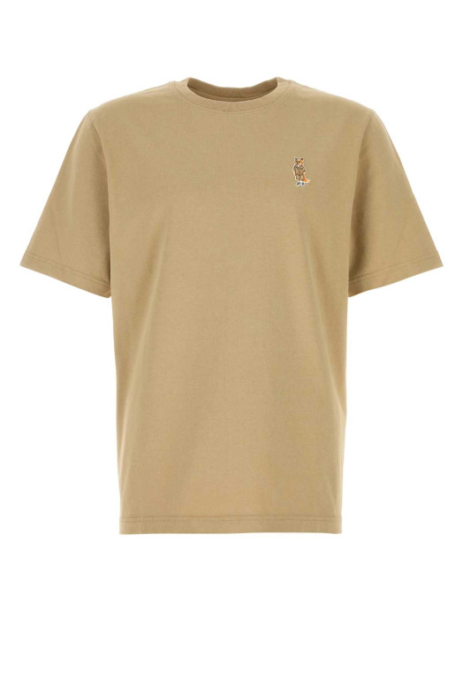 Beige cotton t-shirt MAISON KITSUNE (QM00101KJ7025)